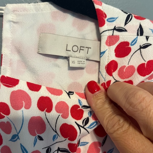Loft apple print dress- size Xs - Picture 3 of 4